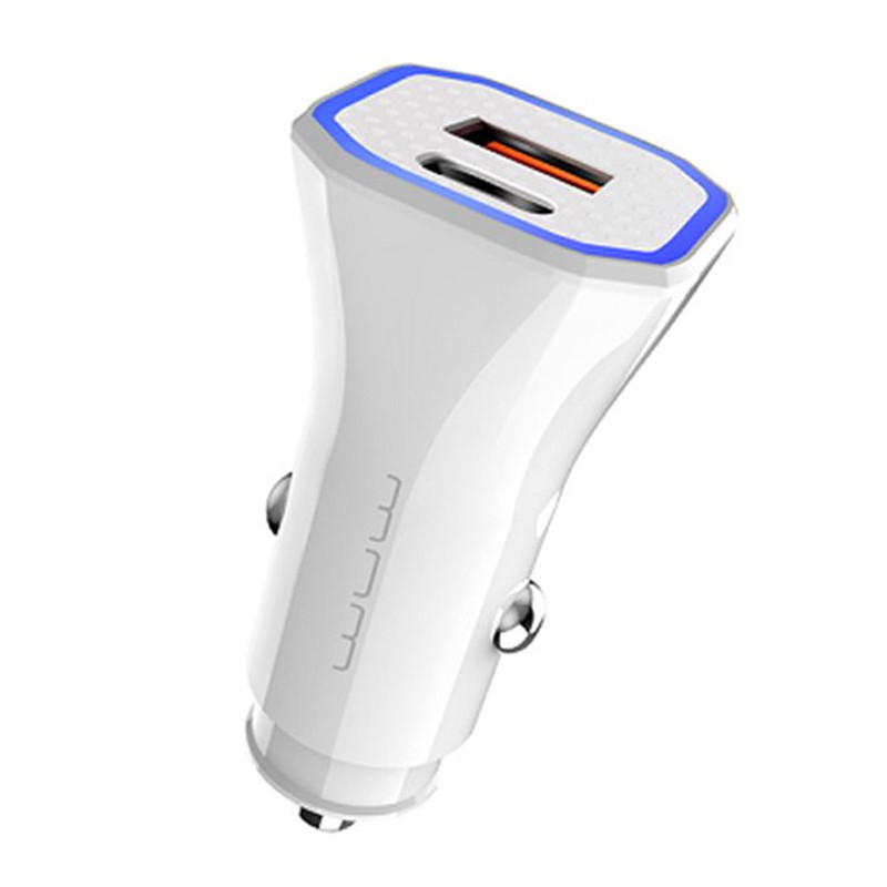 chargeur-voiture-wuw-c1492-2-ports-white Chargeur Voiture WUW C149 Double Port USB – Recharge Rapide pour Smartphone et Tablette – Image 1