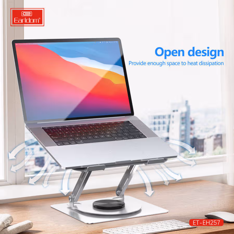 supoort earldrm 3 Support Ordinateur Portable Rotatif 360° Earldom EH257 en Aluminium – Image 3
